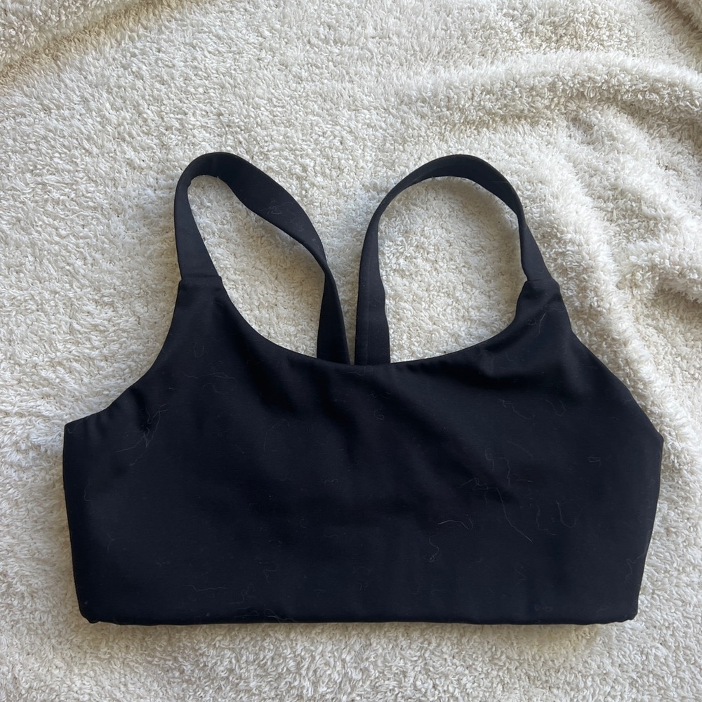 Girlfriend collective black sports bra size small